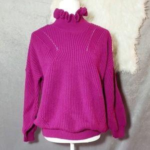 Topshop Sweaters - Topshop Fuschia Frill Neck Sweater Topshop Sweaters - Topshop Fuschia Frill Neck Sweater